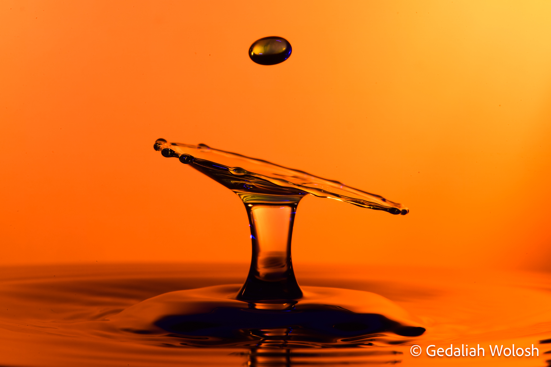 Floating Drop A floating drop captured above a short collision.