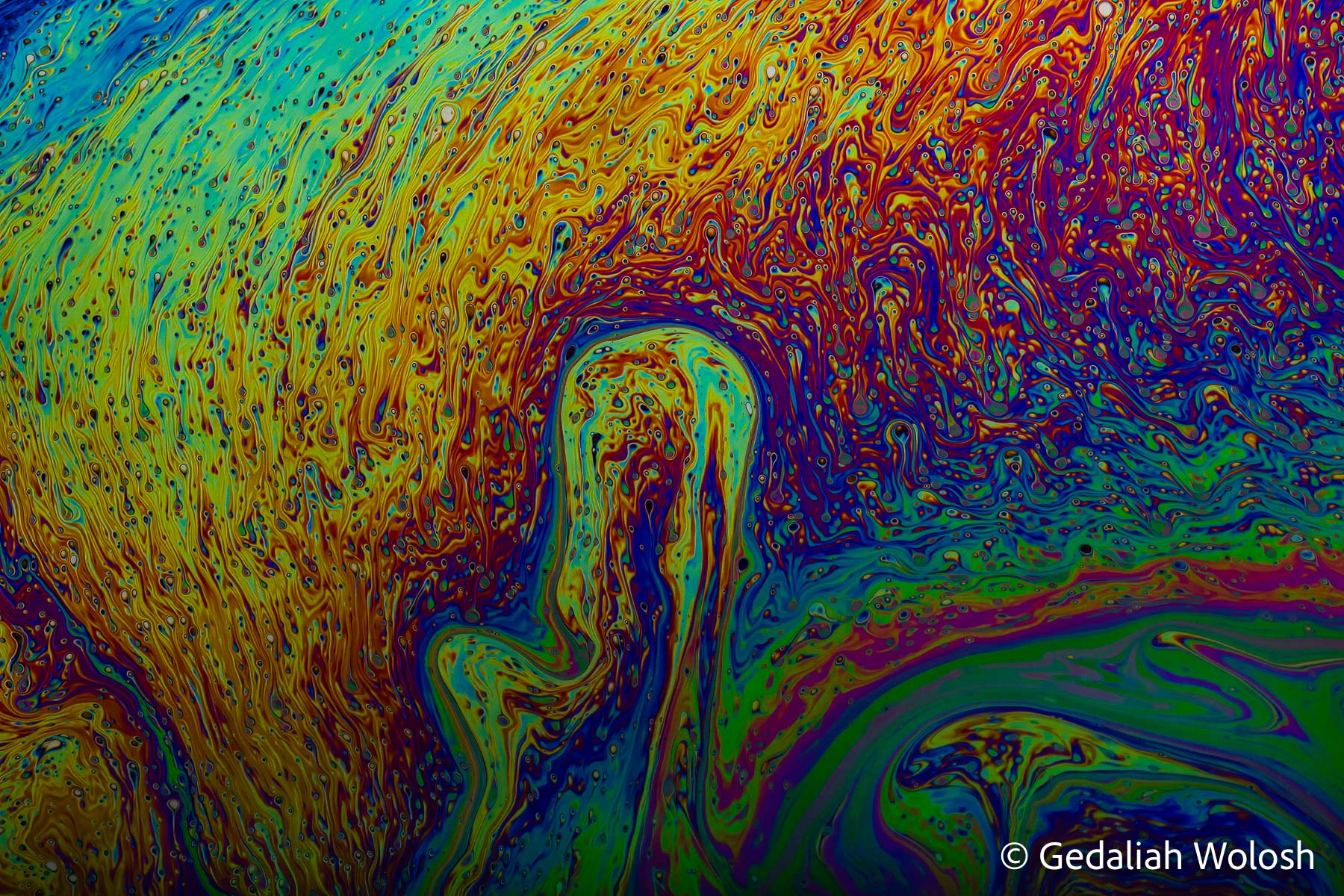 Iridescent Plume A solitary form rises from a turbulent field of color as flowing interference patterns converge into a single dominant structure...